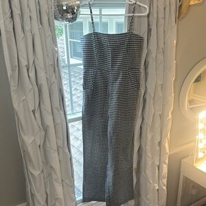 Stylish Black and White Gingham pantsuit